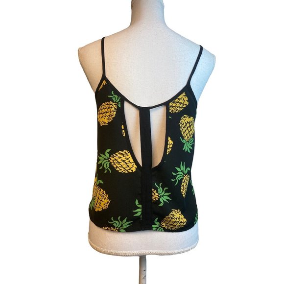 Funky Soul Pineapple Tank top Spaghetti Strap Open Back Small - Picture 3 of 6